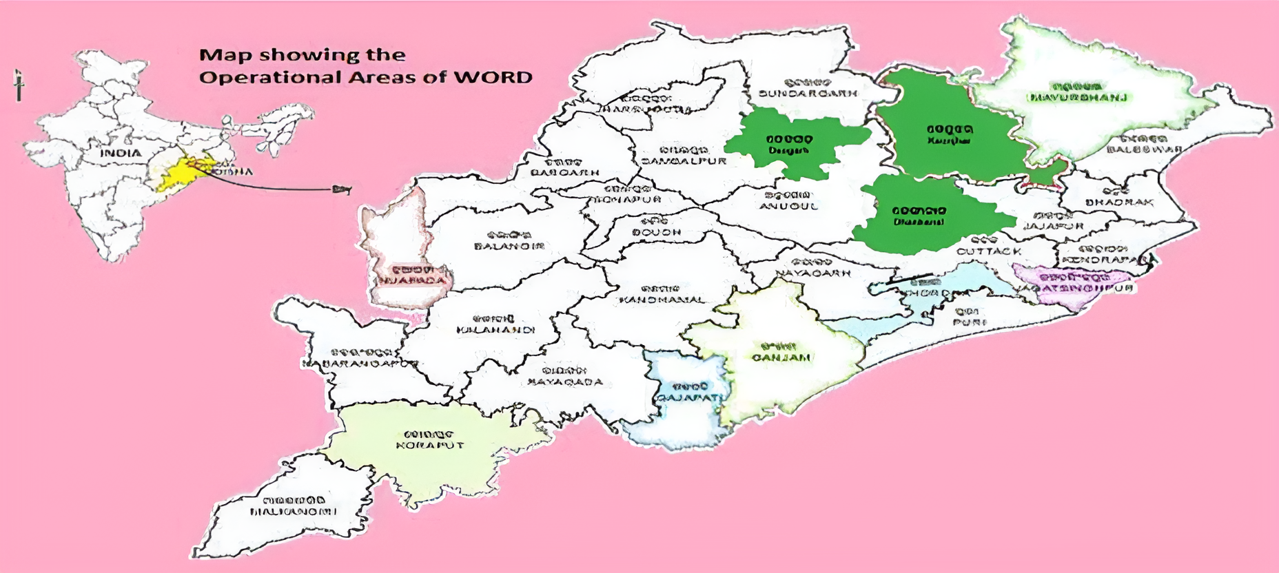 Operational Areas of WORD